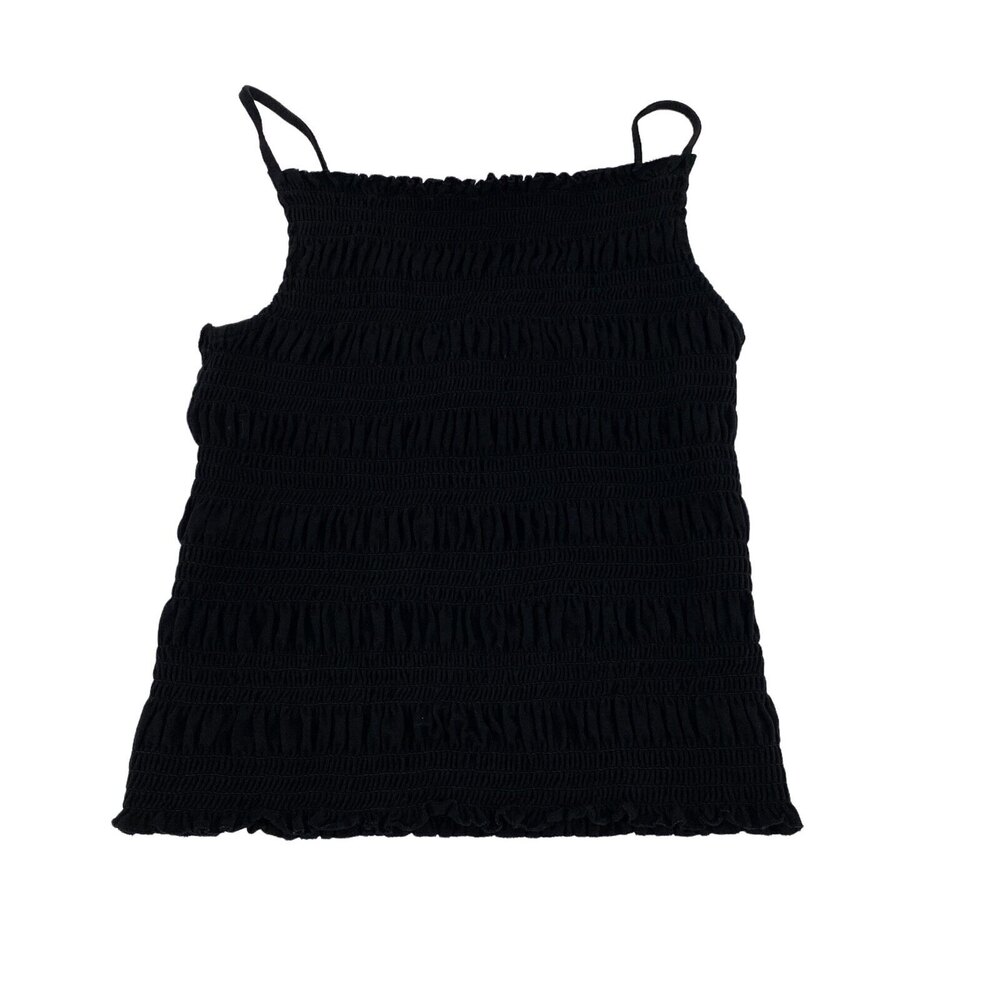 H&M Womens Black Square Neck Sleeveless Camisole Blouse Top Size Small